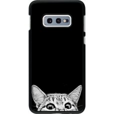 Coque Samsung Galaxy S10e - Cat Looking Up Black