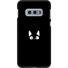 Coque Samsung Galaxy S10e - Funny cat on black