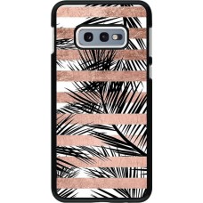 Hülle Samsung Galaxy S10e - Palm trees gold stripes