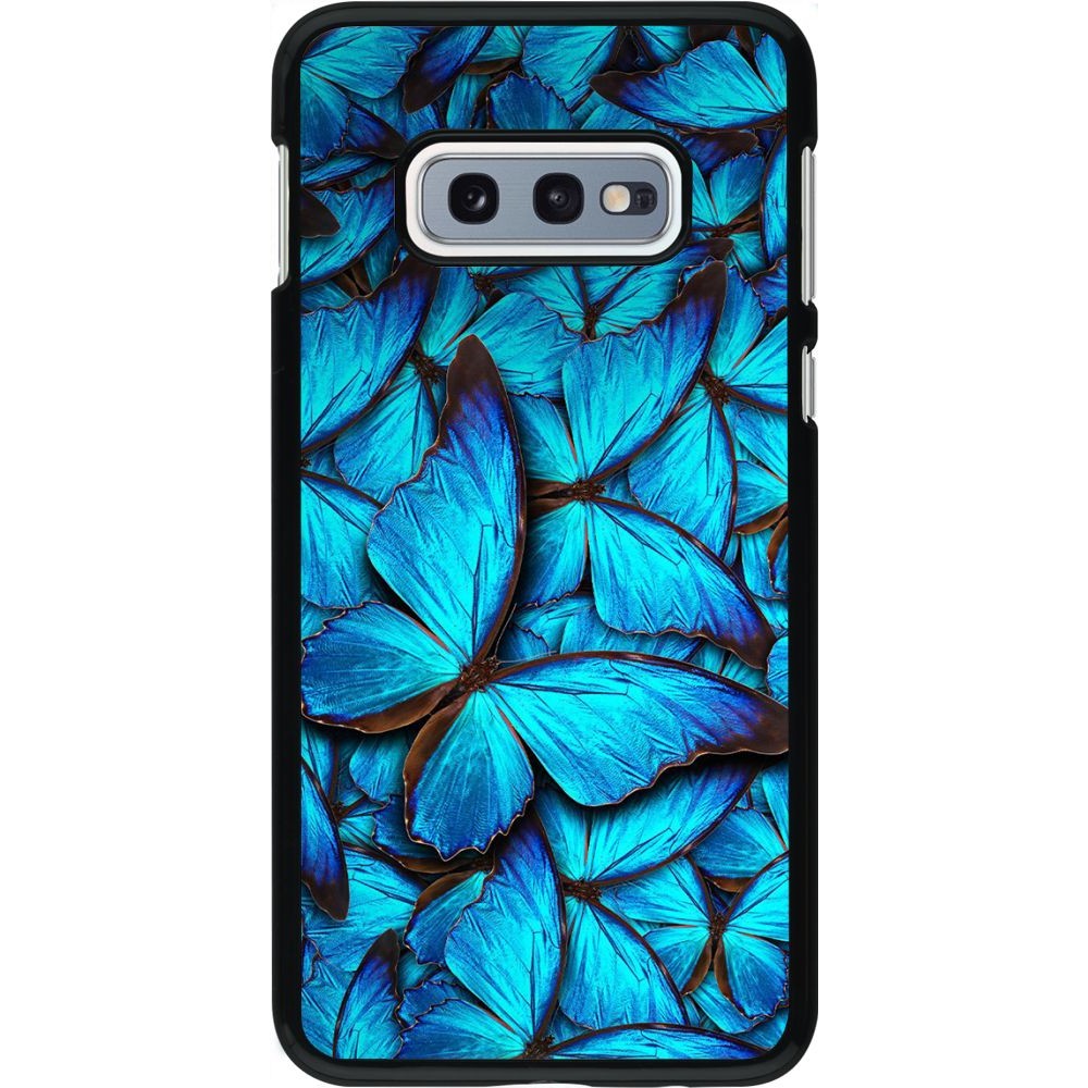 Coque Samsung Galaxy S10e - Papillon - Bleu
