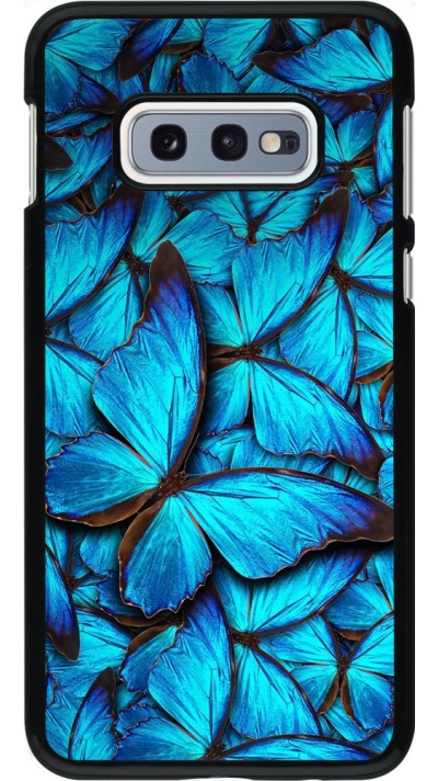 Coque Samsung Galaxy S10e - Papillon - Bleu