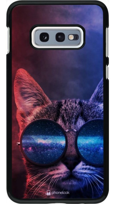 Coque Samsung Galaxy S10e - Red Blue Cat Glasses