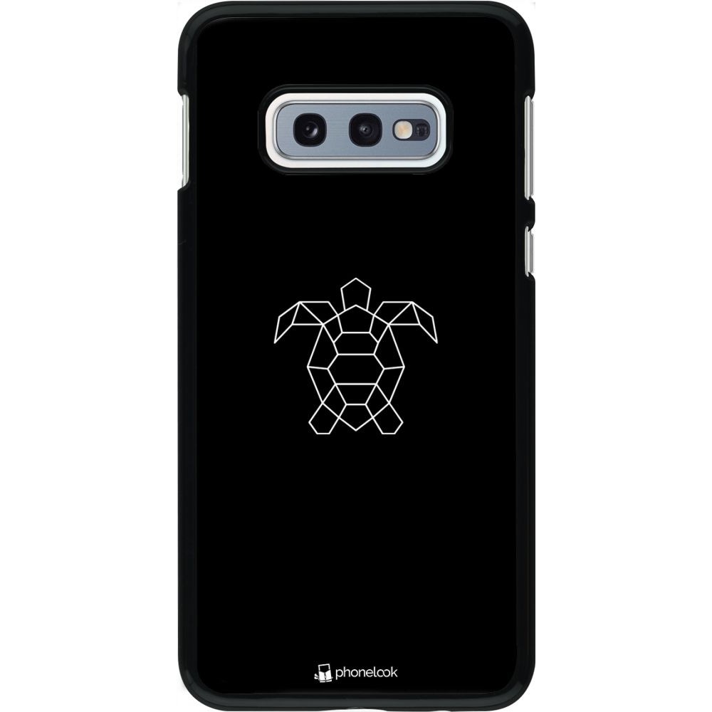 Coque Samsung Galaxy S10e - Turtles lines on black