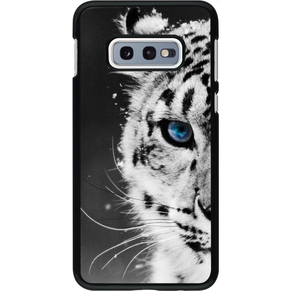Hülle Samsung Galaxy S10e - White tiger blue eye