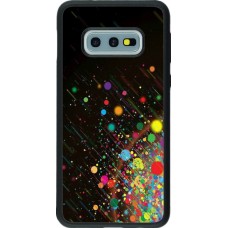 Coque Samsung Galaxy S10e - Silicone rigide noir Abstract bubule lines