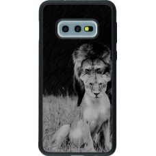 Coque Samsung Galaxy S10e - Silicone rigide noir Angry lions