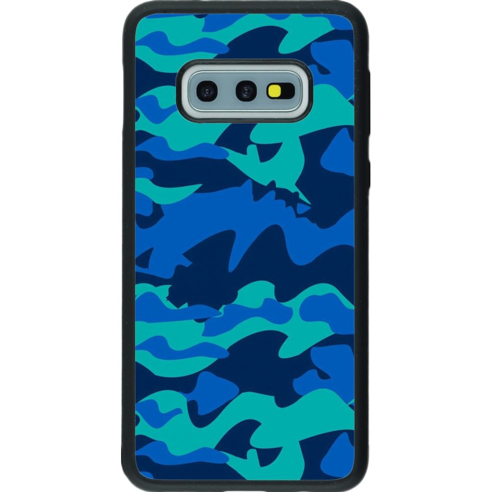 Hülle Samsung Galaxy S10e - Silikon schwarz Camo Blue