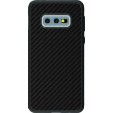 Coque Samsung Galaxy S10e - Silicone rigide noir Carbon Basic