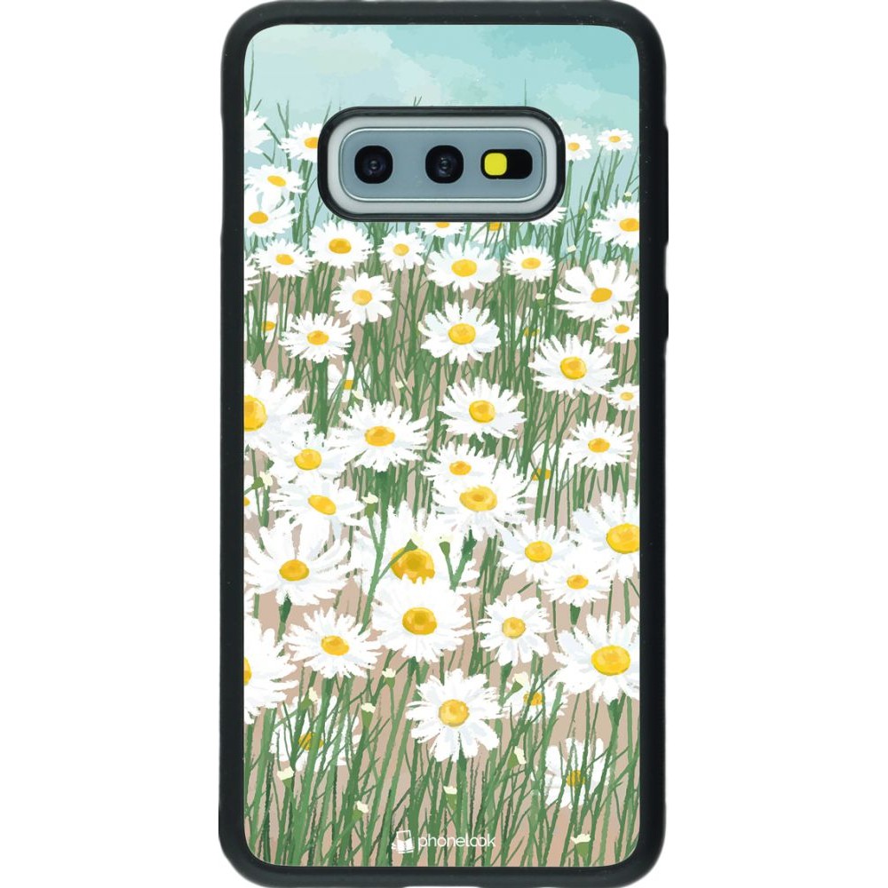 Coque Samsung Galaxy S10e - Silicone rigide noir Flower Field Art