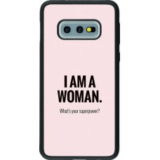 Hülle Samsung Galaxy S10e - Silikon schwarz I am a woman