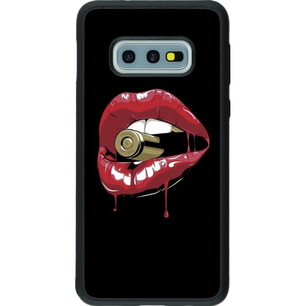 Hülle Samsung Galaxy S10e - Silikon schwarz Lips bullet