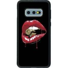 Hülle Samsung Galaxy S10e - Silikon schwarz Lips bullet