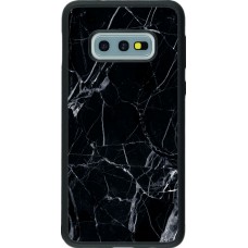 Coque Samsung Galaxy S10e - Silicone rigide noir Marble Black 01