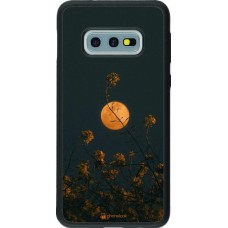 Coque Samsung Galaxy S10e - Silicone rigide noir Moon Flowers