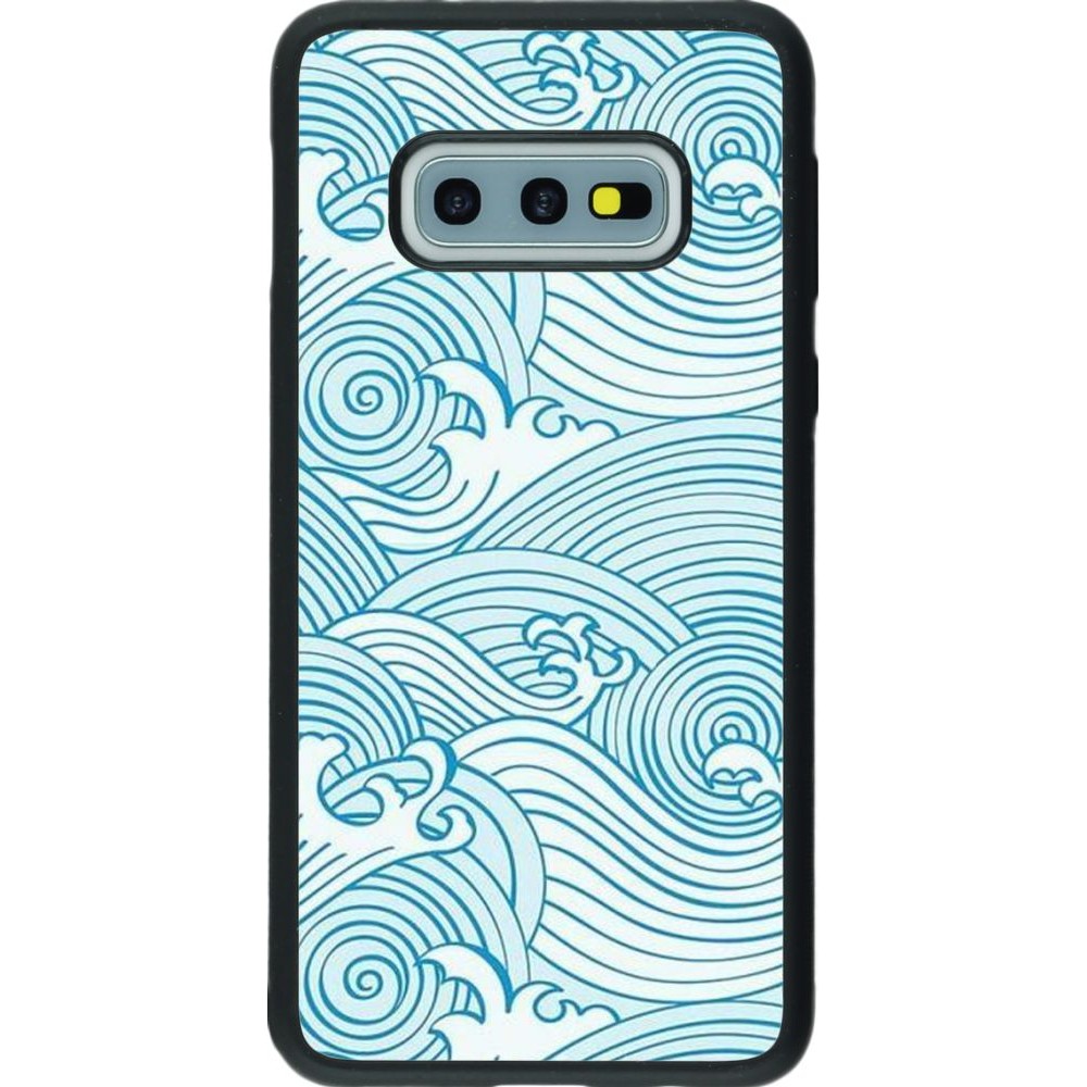 Coque Samsung Galaxy S10e - Silicone rigide noir Ocean Waves
