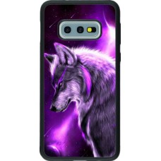 Coque Samsung Galaxy S10e - Silicone rigide noir Purple Sky Wolf