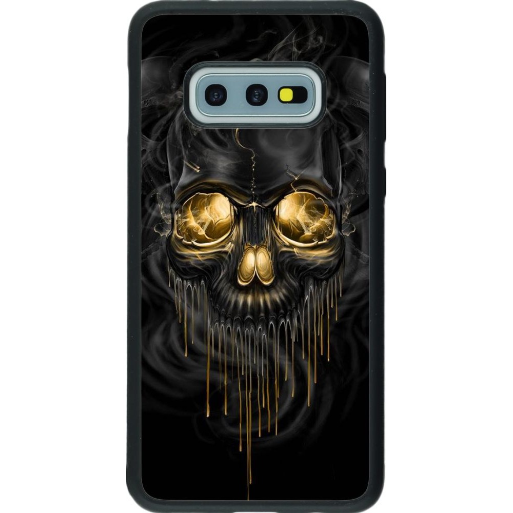 Hülle Samsung Galaxy S10e - Silikon schwarz Skull 02