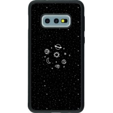Coque Samsung Galaxy S10e - Silicone rigide noir Space Doodle