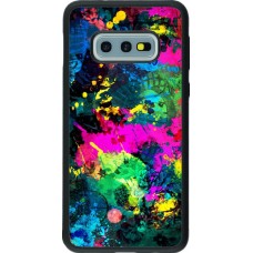 Coque Samsung Galaxy S10e - Silicone rigide noir splash paint