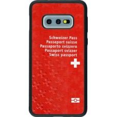Coque Samsung Galaxy S10e - Silicone rigide noir Swiss Passport