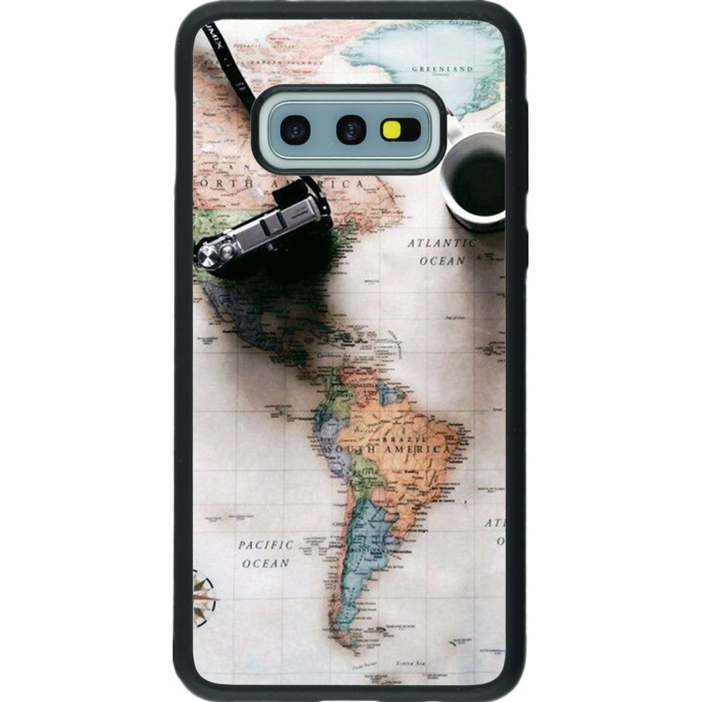 Hülle Samsung Galaxy S10e - Silikon schwarz Travel 01