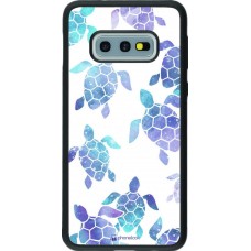 Hülle Samsung Galaxy S10e - Silikon schwarz Turtles pattern watercolor