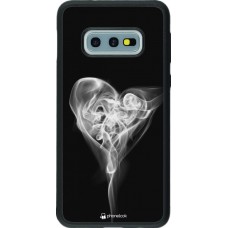 Coque Samsung Galaxy S10e - Silicone rigide noir Valentine 2022 Black Smoke