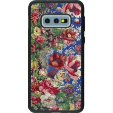 Coque Samsung Galaxy S10e - Silicone rigide noir Vintage Art Flowers