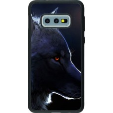Coque Samsung Galaxy S10e - Silicone rigide noir Wolf Shape