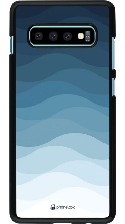 Coque Samsung Galaxy S10+ - Flat Blue Waves