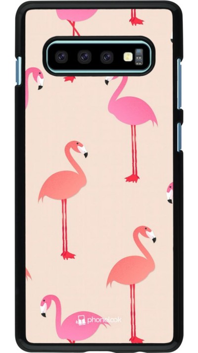Coque Samsung Galaxy S10+ - Pink Flamingos Pattern