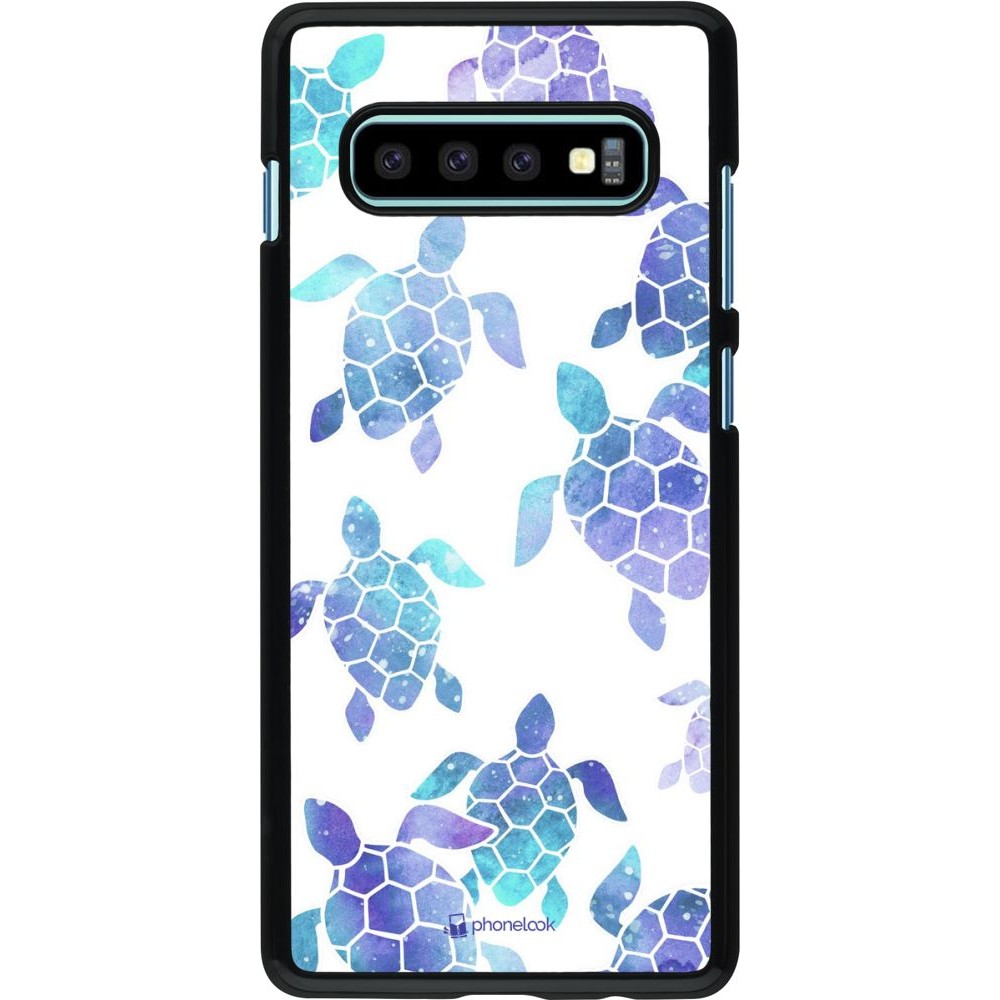 Coque Samsung Galaxy S10+ - Turtles pattern watercolor