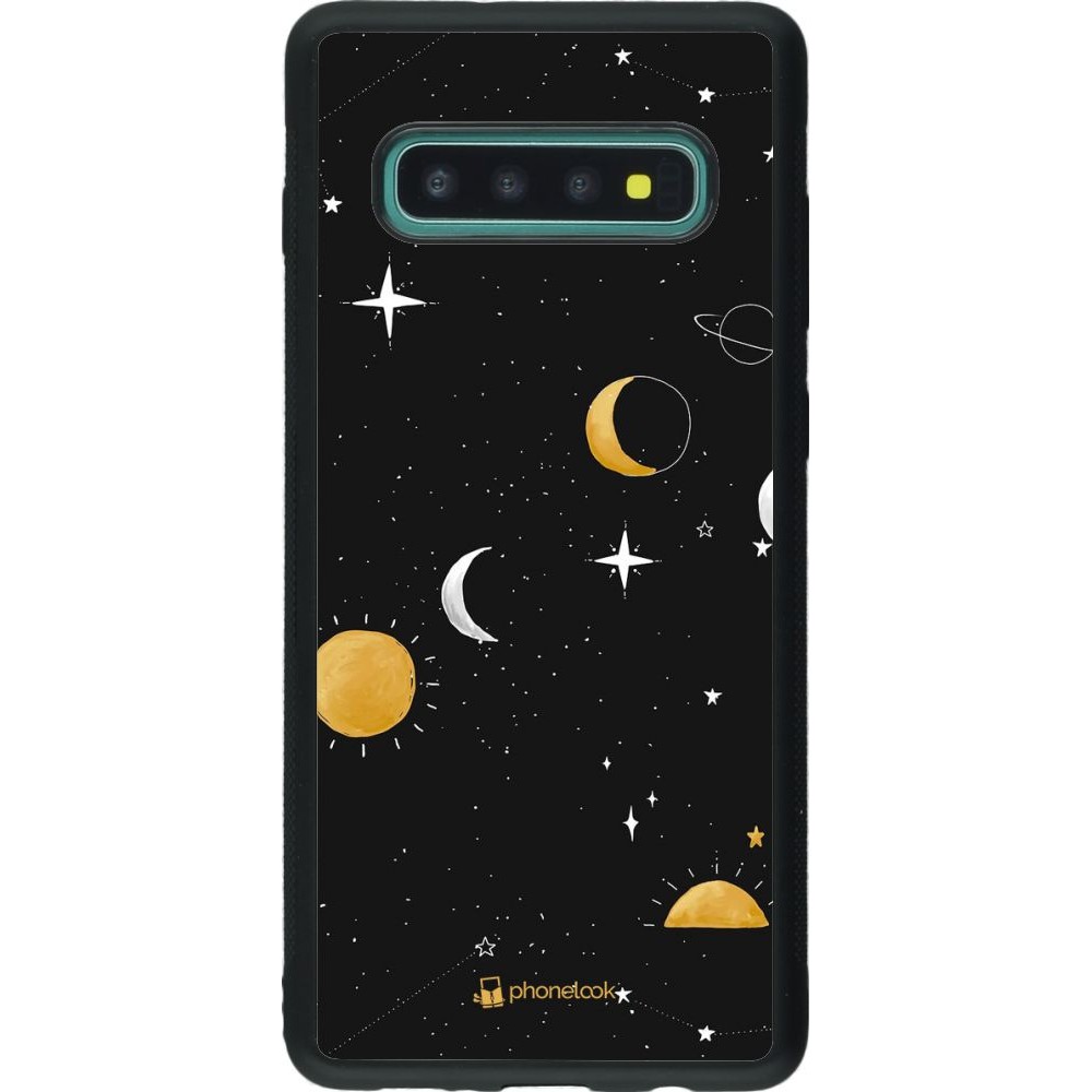 Hülle Samsung Galaxy S10+ - Silikon schwarz Space Vect- Or
