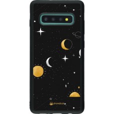 Hülle Samsung Galaxy S10+ - Silikon schwarz Space Vect- Or