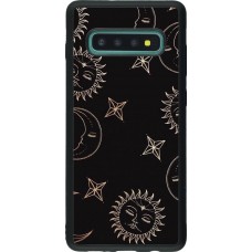 Coque Samsung Galaxy S10+ - Silicone rigide noir Suns and Moons