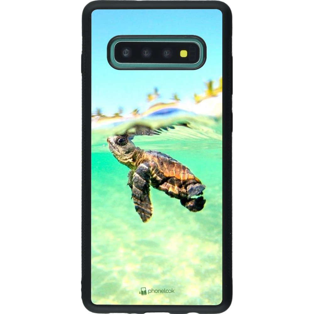 Hülle Samsung Galaxy S10+ - Silikon schwarz Turtle Underwater
