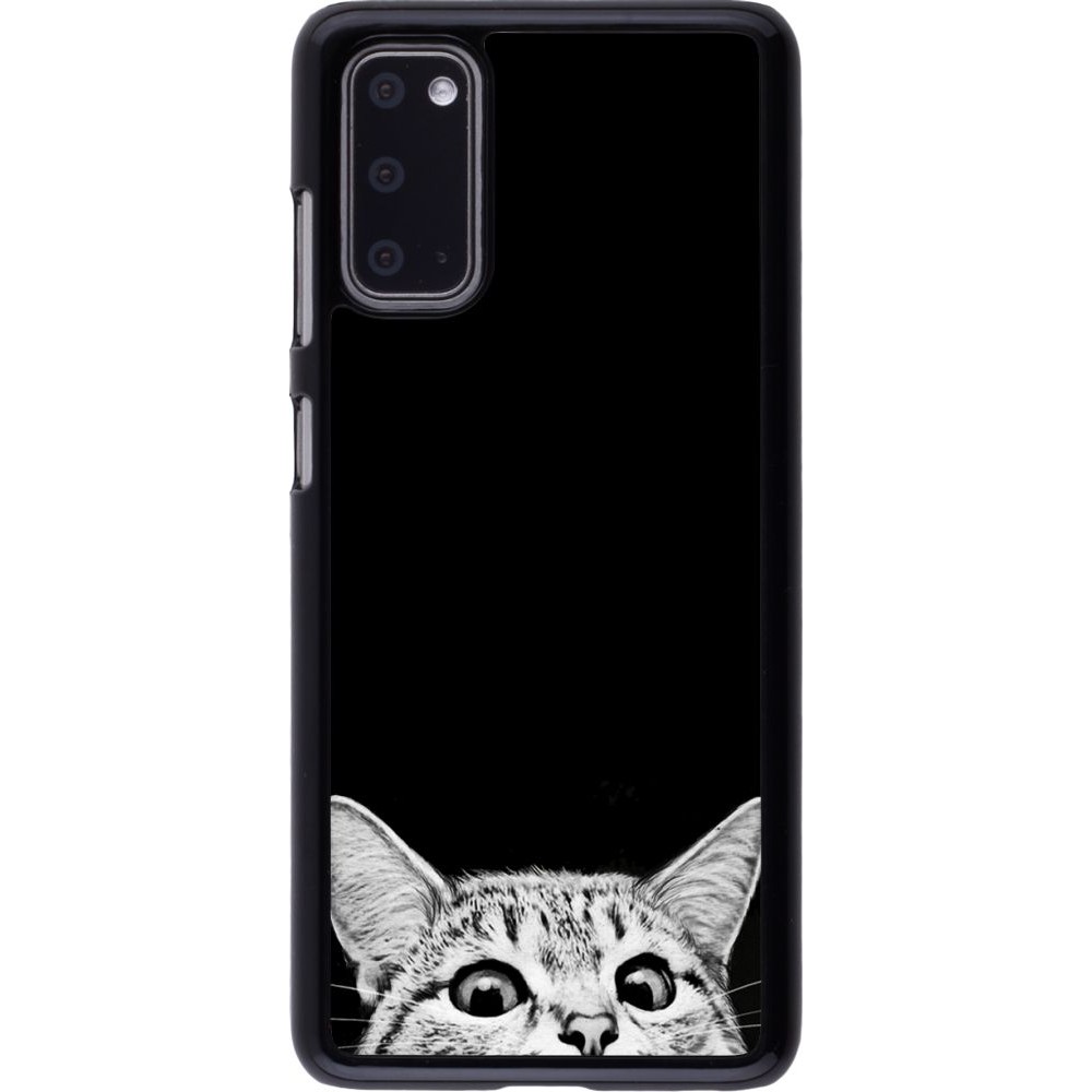 Coque Samsung Galaxy S20 - Cat Looking Up Black