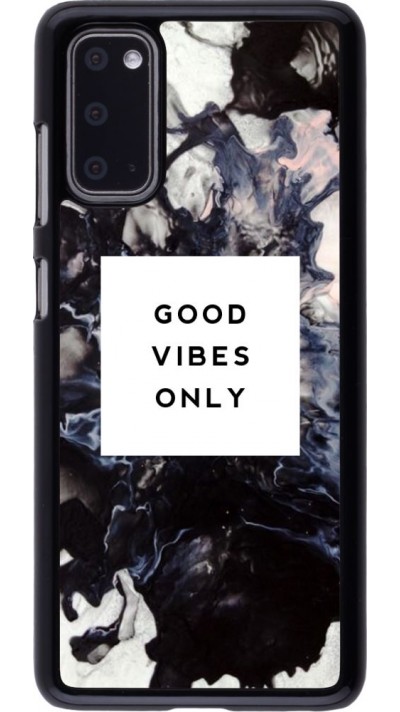 Coque Samsung Galaxy S20 - Marble Good Vibes Only