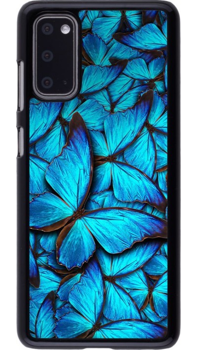 Hülle Samsung Galaxy S20 - Papillon - Bleu