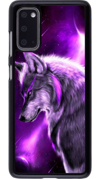 Coque Samsung Galaxy S20 - Purple Sky Wolf