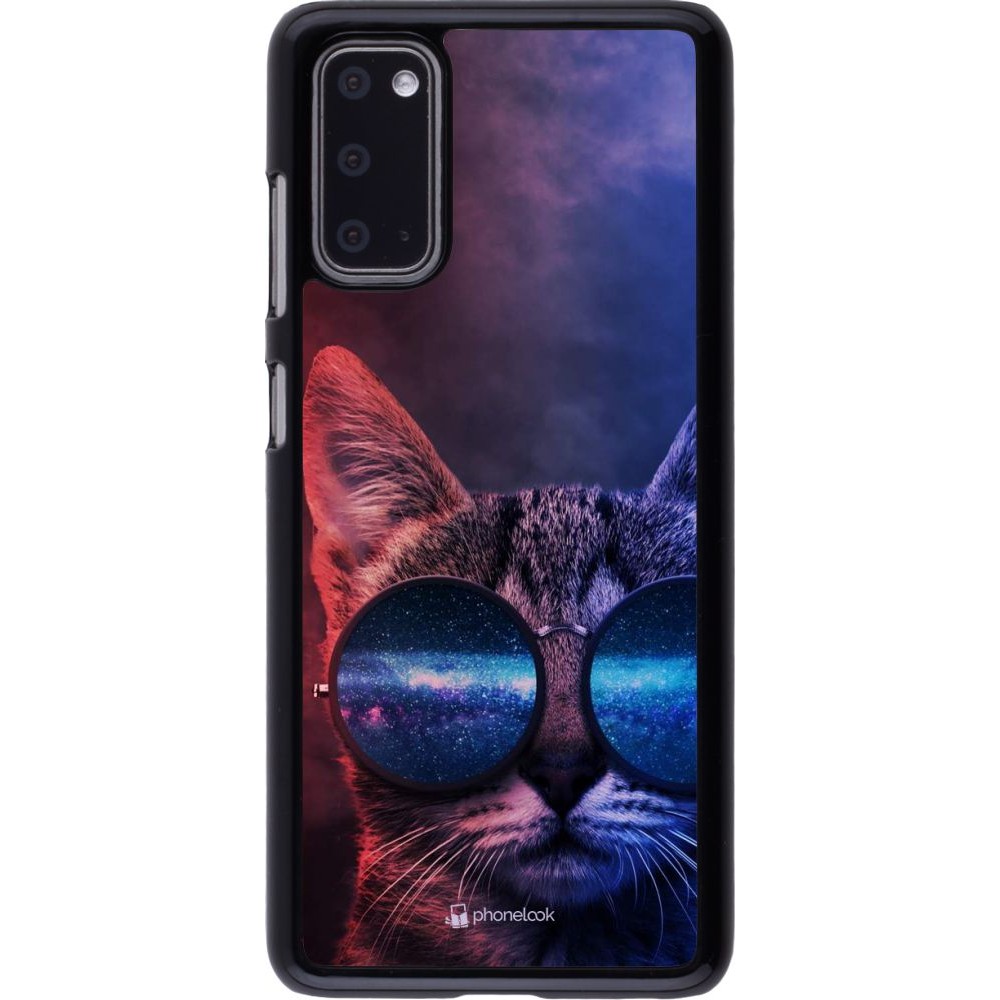 Coque Samsung Galaxy S20 - Red Blue Cat Glasses