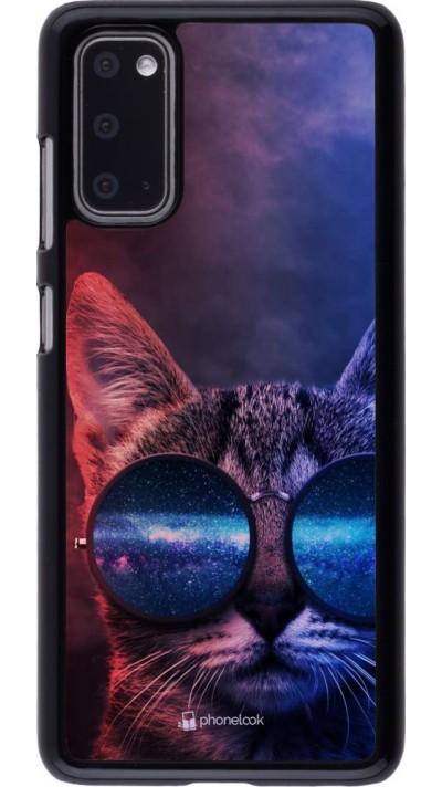 Coque Samsung Galaxy S20 - Red Blue Cat Glasses