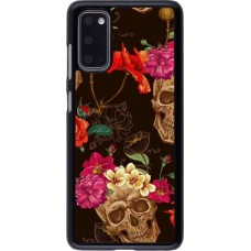 Coque Samsung Galaxy S20 - Skulls and flowers