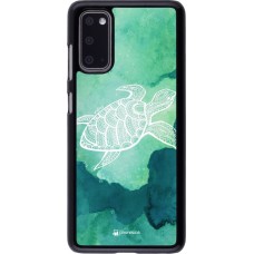 Coque Samsung Galaxy S20 - Turtle Aztec Watercolor