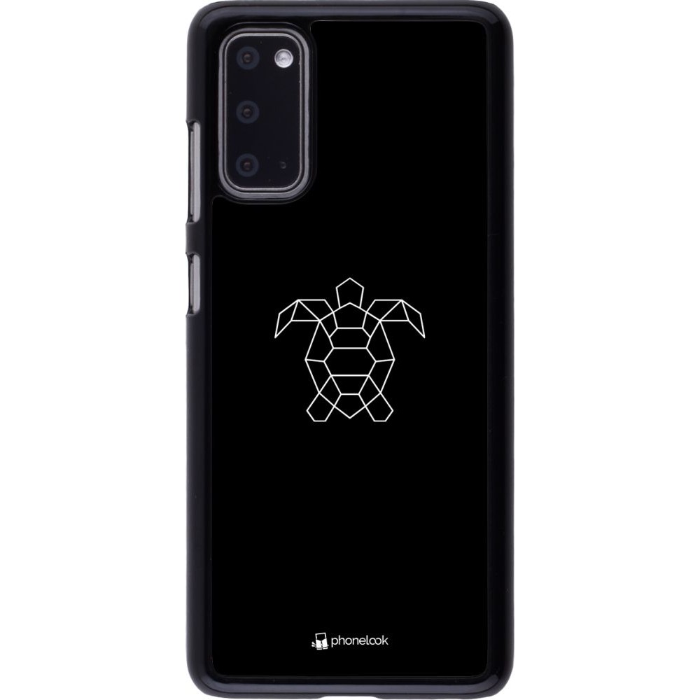 Coque Samsung Galaxy S20 - Turtles lines on black