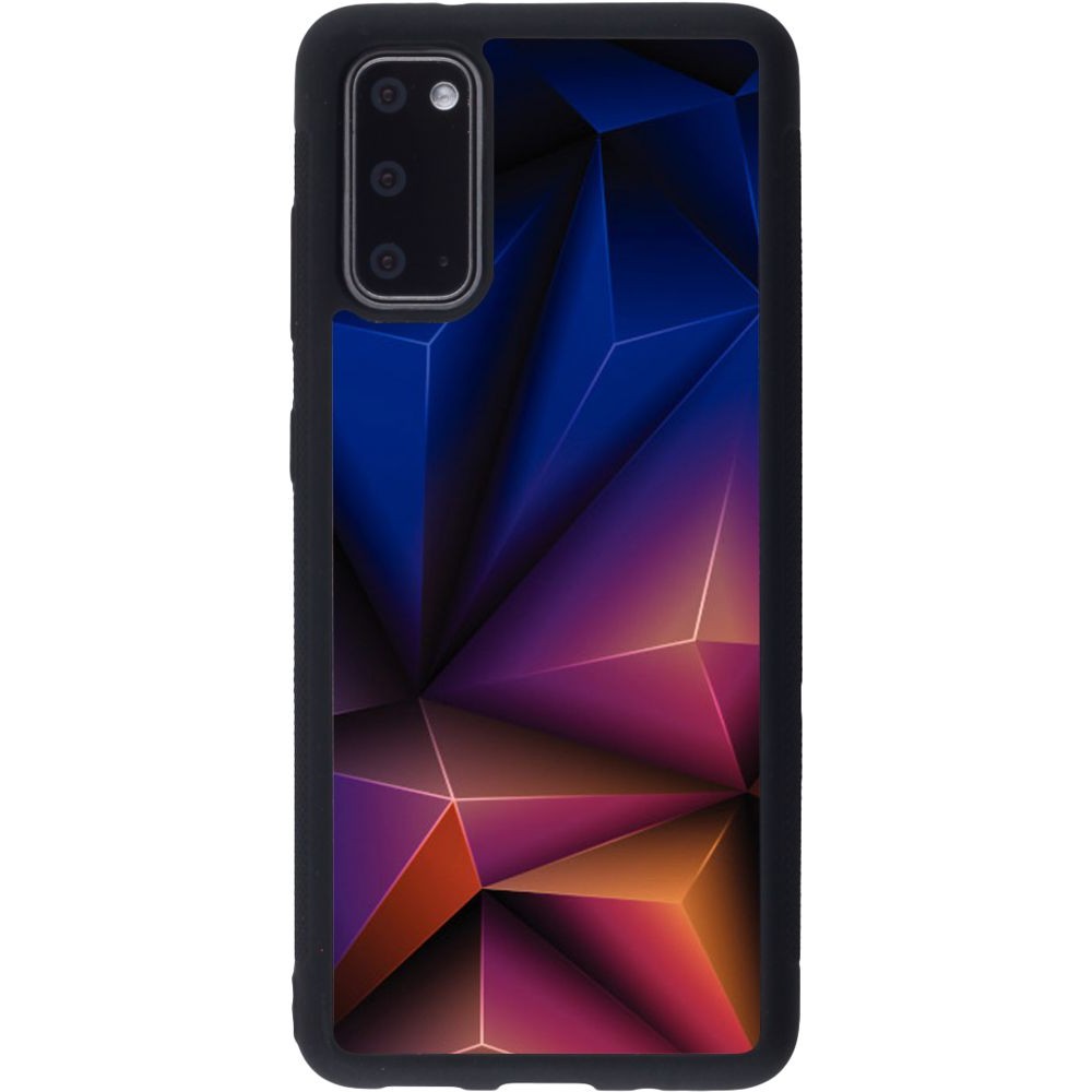 Coque Samsung Galaxy S20 - Silicone rigide noir Abstract Triangles 