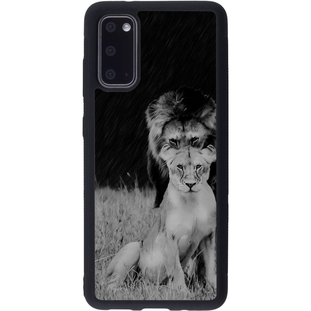 Coque Samsung Galaxy S20 - Silicone rigide noir Angry lions