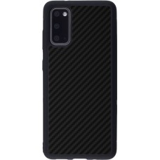 Coque Samsung Galaxy S20 - Silicone rigide noir Carbon Basic