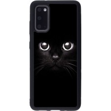 Coque Samsung Galaxy S20 - Silicone rigide noir Cat eyes