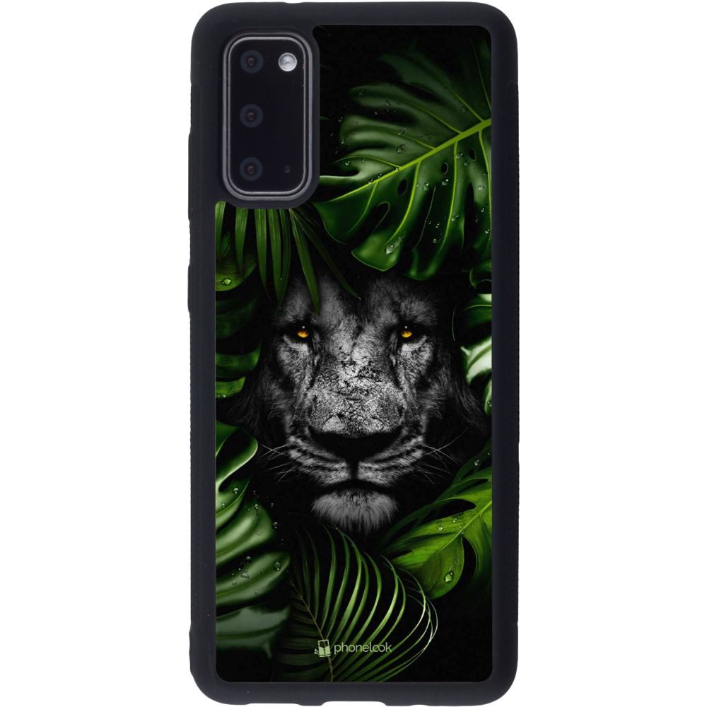 Coque Samsung Galaxy S20 - Silicone rigide noir Forest Lion
